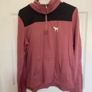PINK quarter zip pullover